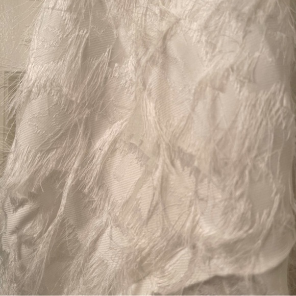 Nwt Amaryllis White Tie-Front Feathery Crop Top (P11.7) - Picture 7 of 9